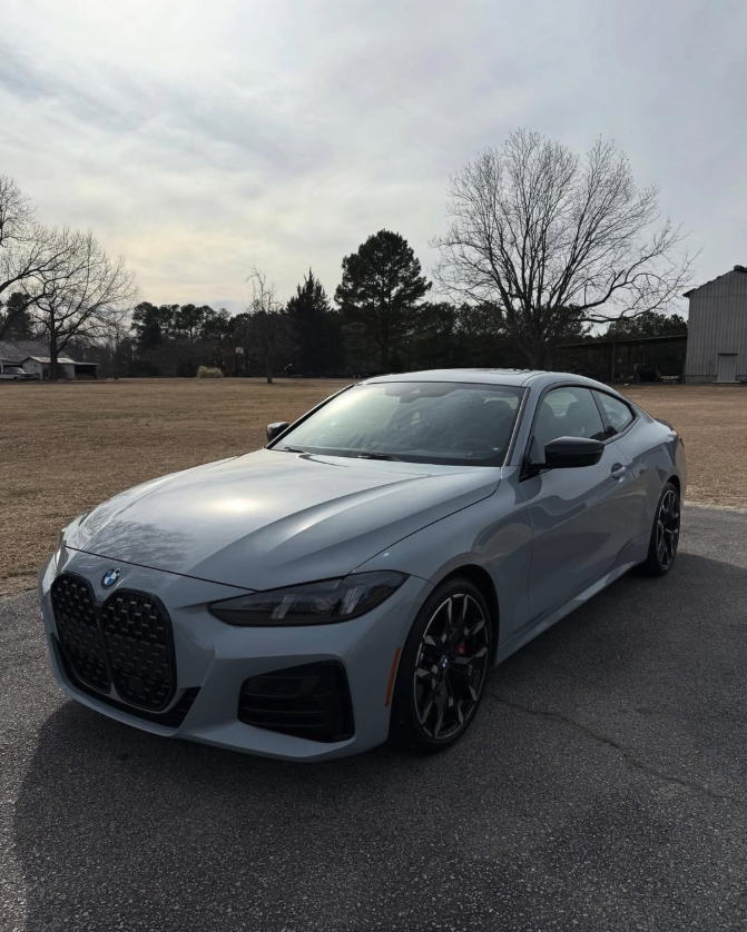 Gray BMW 4 Series freshly detailed