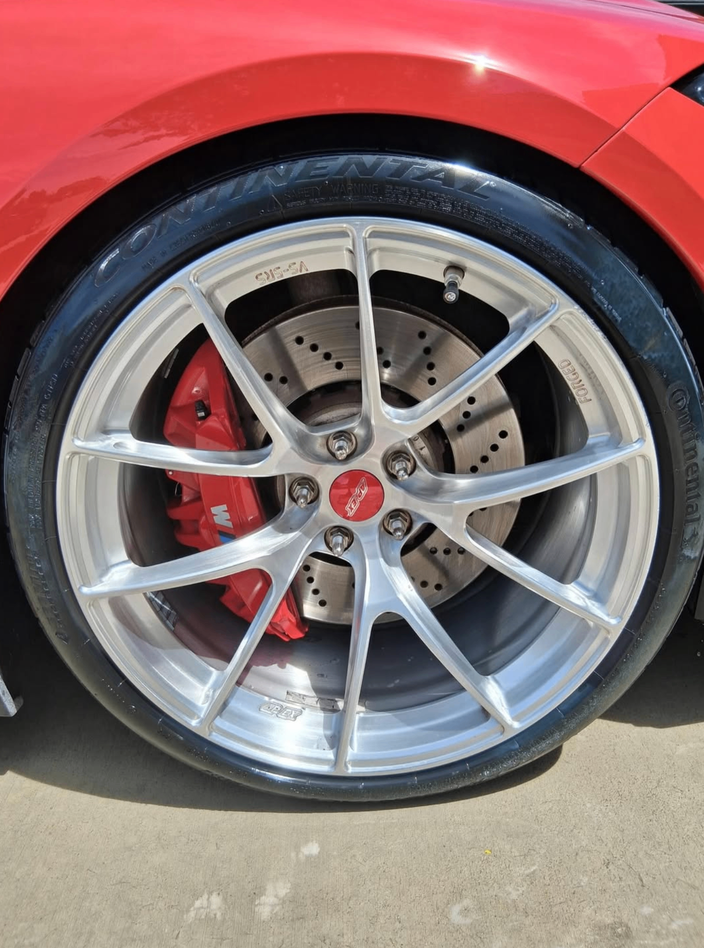 BMW M4 wheel and brake detail close-up
